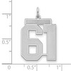 Black Bow Jewelry Sterling Silver, Jersey Collection, Large Number 61 Pendant - 2 of 4