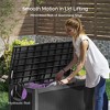 Sersper 100 Gallon Large Resin Deck Box Outdoor Storage Boxes for Garden Tools and Pool Supplies-Waterproof,Lockable,Black - 4 of 4