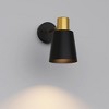 8 in. 2-Pack Black and Gold Wireless Wall Sconces, Dimmable LED Wall Lights with Remote Control for Bathroom - 4 of 4