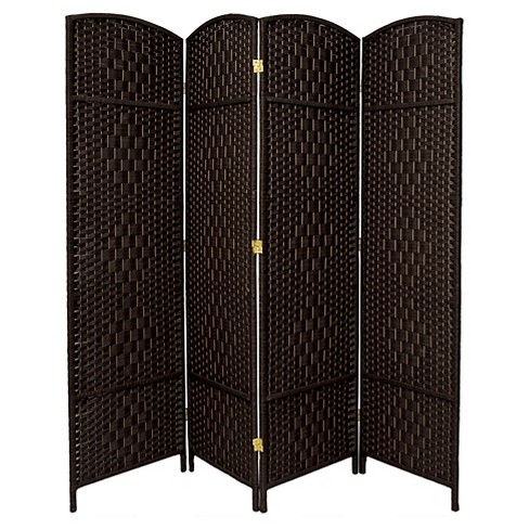 6 ft. Tall Diamond Weave Fiber Room Divider 4 Panels - Oriental Furniture - image 1 of 1