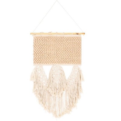 Livabliss Dali 28"H x 19"W Bohemian/Global Cream Wall Tapestries