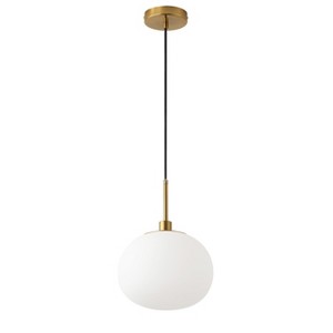 Modern Globe Pendant Light with Frosted Glass Shade, Hanging Light Fixture for Kitchen - 1 of 4