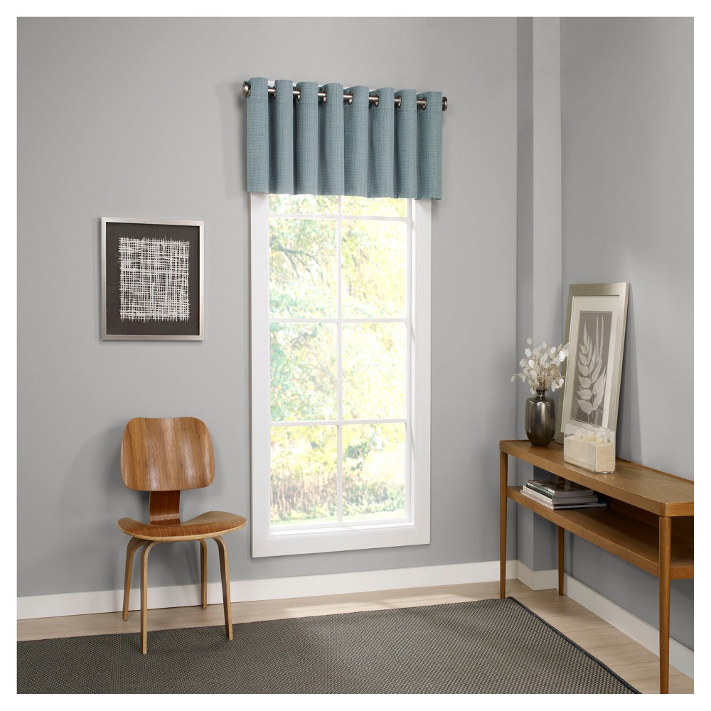 Photos - Curtain Rod / Track Eclipse 18"x52" Palisade Thermalined Window Valance Blue  