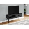 Monarch Specialties Tv Stand 48 Inch Console Media Entertainment Center Storage Drawer Living Room Bedroom Laminate Metal Black Contemporary Modern - 2 of 4