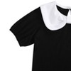 Girls Puff Short Sleeve Summer Top Kids Fashion Shirts Blouse Doll Collar with Cute Bow - 4 of 4