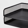 Mesh Stacking Letter Tray with Wide Side Opening Black - Brightroom™ - 3 of 3