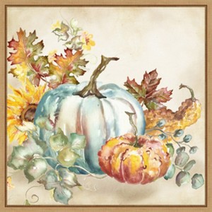 Amanti Art Watercolor Harvest Pumpkin III by Tre Sorelle Studios Canvas Wall Art Print Framed 22 x 22-in. - 1 of 4