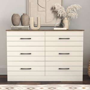 Galano Elis 6-Drawer Dresser Effortless Assembly & Stylish Storage Solution- 47.2''W x 15.7''D x 31.5''H - 1 of 4
