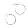 SHINE by Sterling Forever Sterling Silver Mini CZ Bezel Hoops - 3 of 3
