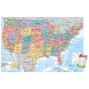 Trends International USA Map 2023 Unframed Wall Poster Prints - 1 of 4