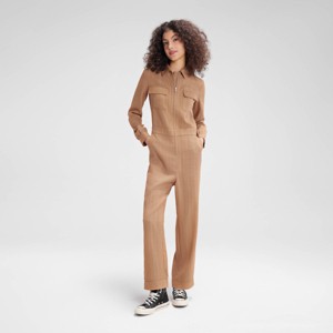 Women's Long Sleeve Denim Jumpsuit - Wild Fable™ - 1 of 4