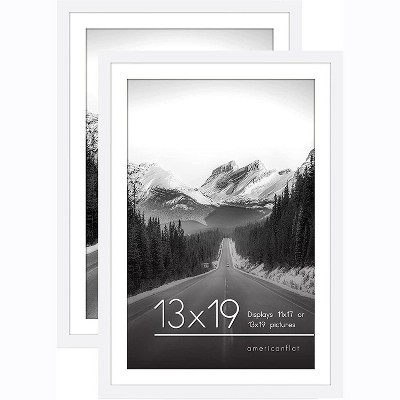 Americanflat Picture Frame with plexiglass - Hanging Hardware For Horizontal and Vertical Display