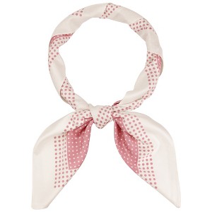 Elerevyo Women's Polka Dots Large Square Satin Silk Like Neckerchief Bandanas Neck Scarves 35.4"x35.4" - 1 of 4
