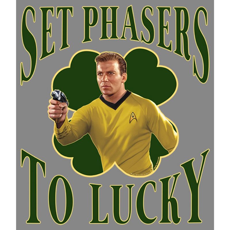 Boy's Star Trek: The Original Series St. Patrick's Day Captain Kirk Set Phasers to Lucky Performance Tee, 2 of 5