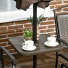 Outsunny 19" Umbrella Table Tray, Portable Square Umbrella Table Top - 3 of 4