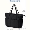 Narwey Puffer Tote Bag for Women Work with Laptop Compartment, Puffy Quilted Work Tote Bags for Travel Carry on Teacher Nurse - 4 of 4