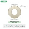 Unique Bargains Wall Split Flange Self-Adhesive Plumbing Cover Plates ABS Faucet Escutcheons 2 Pcs - 3 of 4