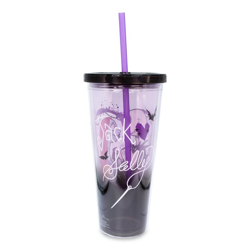 Silver Buffalo Disney The Nightmare Before Christmas Acrylic Carnival Cup with Lid and Straw, 2 of 9