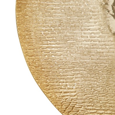 Gold Large Metallic Round Disk Wall Decor Set