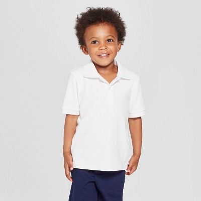 4t white polo shirt