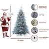 King Of Christmas Snow Flocked Hinged Artificial Christmas Tree Unlit Queen Flock Xmas Tree - 2 of 4