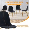 TopComfy Dining Chairs Set Of 4 High Resilience Dining Chair Decorate Chairs With Metal Leg Architecture For Kitchen, Black, 17"*15.3"*34.5" - 3 of 4