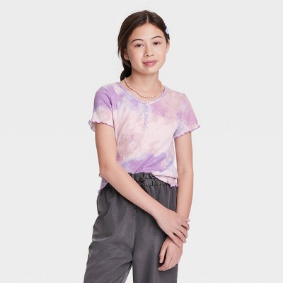 Girls' Henley Short Sleeve T-Shirt - art class™