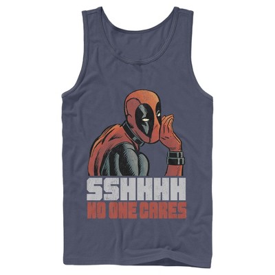 Men's Marvel Deadpool No One Cares Tank Top : Target