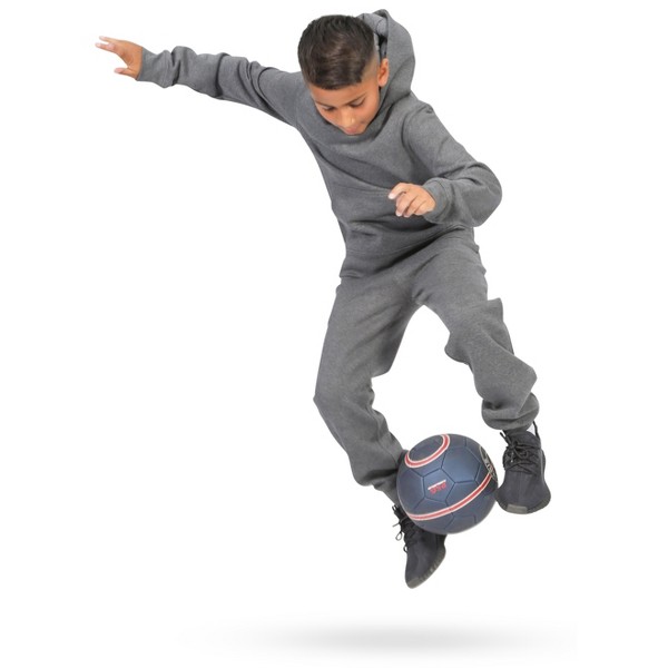 Sudadera con capucha para niños EVERYDAY KIDS todo clima, gris carbón – sudadera de forro polar con capucha – ideal para escuela, juegos al aire libre o viajes – sudadera para niño 6