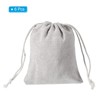 Unique Bargains Cotton Linen Bank Coin Change Bag with Drawstring 6 Pcs - 3 of 4