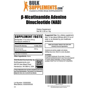 BulkSupplements Nicotinamide Adenine Dinucleotide (NAD) Powder - 1 of 4