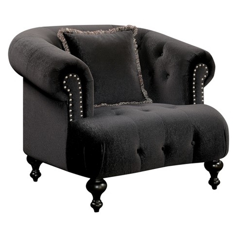 Black Tufted Chair