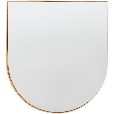 Nevin Gold Mirrored Curved Accent Table