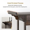 Artloge 2 Tiers Classic Bamboo Console Table with Drawer Hallway Living Room Furniture Brown - 3 of 4