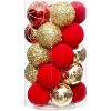 2.36in 25Pcs Shatterproof PVC Christmas Ball Ornaments, Xmas Tree Filler Decor for Wreath, Garland, Holiday Gift Wrapping, Party - 2 of 4