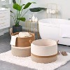 BRINJOY Woven Baskets for storage Baby Laundry Hamper, Cotton Rope Blanket Basket - 3 of 4