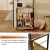 Kitchen Baker Rack, 4-Tier Storage Shelf with Power Outlet and 10 Hooks, Industrial Microwave Stand Coffee Bar Table - 4 of 4