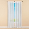 Collections Etc Sheer Tonal Striped Pole Top Curtain Panels - Set of 2 - 2 of 3