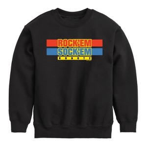 Boys' - Rock 'Em Sock 'Em Robots - Rock 'Em Sock 'Em Robots Logo Graphic Long Sleeve Fleece Sweatshirt - 1 of 4