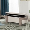 51" Storage Ottoman Bench, Upholstered End of Bed Storage Bench,Flip Top Entryway Bench, Long Window Bench for Hallway Living Room Bedroom - 2 of 4