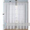 HLC.ME Monaco Decorative Ombre Lace Semi Sheer Light Filtering Rod Pocket Window Treatment Curtain Drapery Panels - Set of 2 - 4 of 4