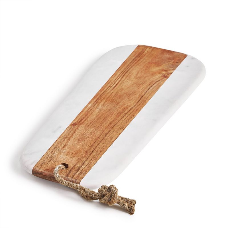 GAURI KOHLI Sulguni Marble & Wood Cutting Board, White, 5 of 7