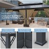 ALAULM Wall Mount Gazebo Outdoor Pergola, Hardtop Lean to Gazebo Canopy Awnings with Sloped Roof and Sturdy Steel Frame, for Patio, Deck, Backyard - 3 of 4