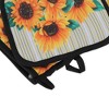 Unique Bargains Oven Mitts and Pot Holder Sunflower Print Polyester Closed Cell Foam Yellow - 2 of 4