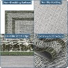 Modern Rug Thin Washable Non-Slip Geometric Border Low Pile Foldable Soft Non-Shedding Indoor Accent Carpet - 3 of 4