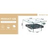 ?Vynxaria 31.4" Modern Two-Tier Square Coffee Table - Elegant Glass & Marble Design - 3 of 4