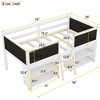 CAVINAS Twin Size Loft Bed with Storage Shelves & Blackboard/ Trundle,Wooden Bunk Bed Frame for Kids Room,Bedroom - 4 of 4