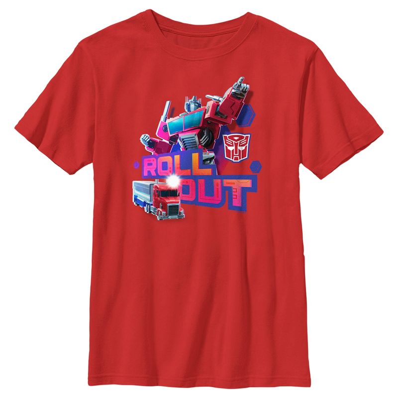 Boy's Transformers: EarthSpark Optimus Prime Roll Out T-Shirt, 1 of 5