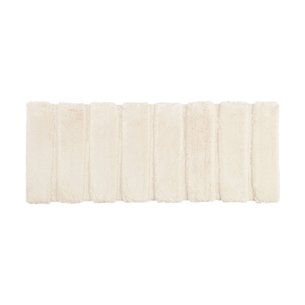 24inx58in Tufted Pearl Channel Solid Bath Rug Beige