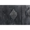 Oak Antique Storage Cabinet, Sideboard Cabinet with Carved Flower Door Handle, Accent Cabinet for Living Room, Hallway, Entryway, Black, type 1 - 3 of 4